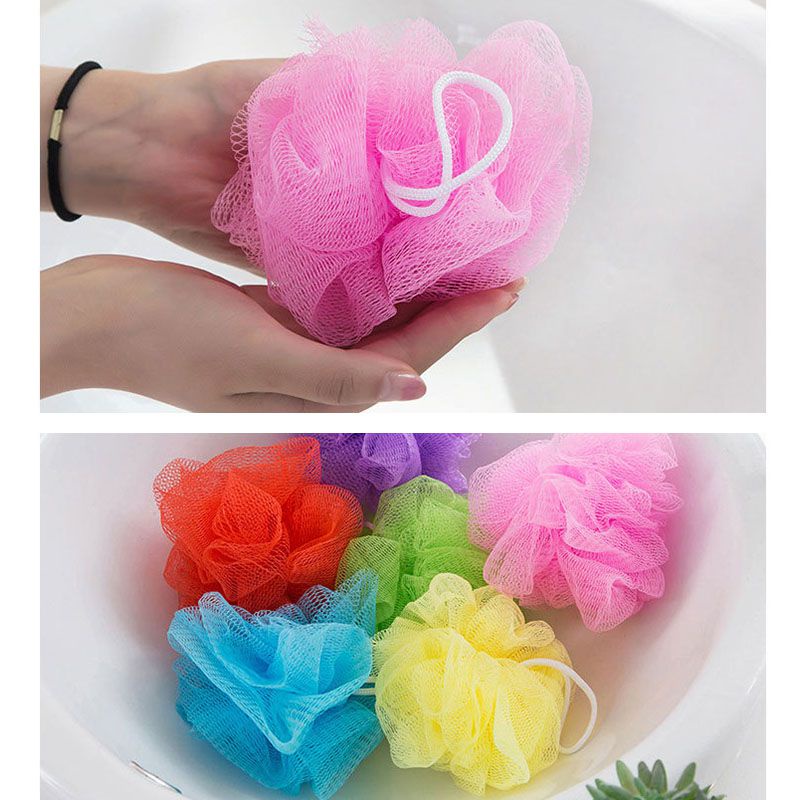 Bath Ball Bathsite Cleaning Mesh Shower Wash Sponge Product Washing Body Flower