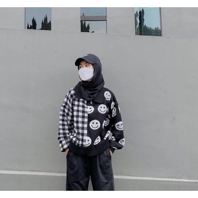 SWEATER RAJUT PREMIUM MOTIF SMILE BOX-blousekorea-sweaterrajutkorea-rajutkomputer