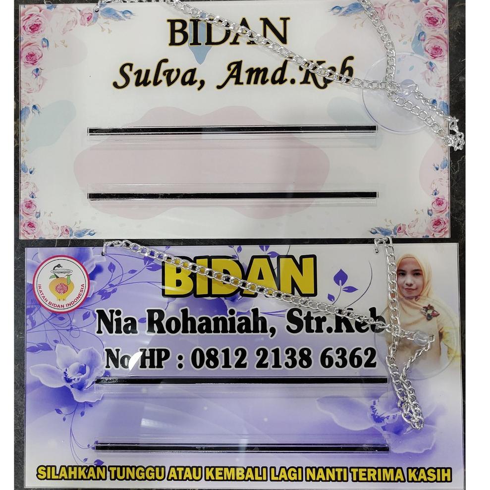 

KIRIM HARI INI PLANG BIDAN, PAPAN BIDAN, PAPAN DOKTER BAHAN AKRILIK (MELAYANI CUSTOM, FREE DESAIN) (ART. 6884)