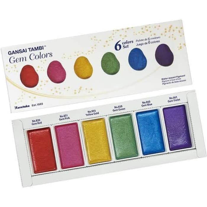 

Kuretake Gansai Tambi Gem Colors 6-Colour