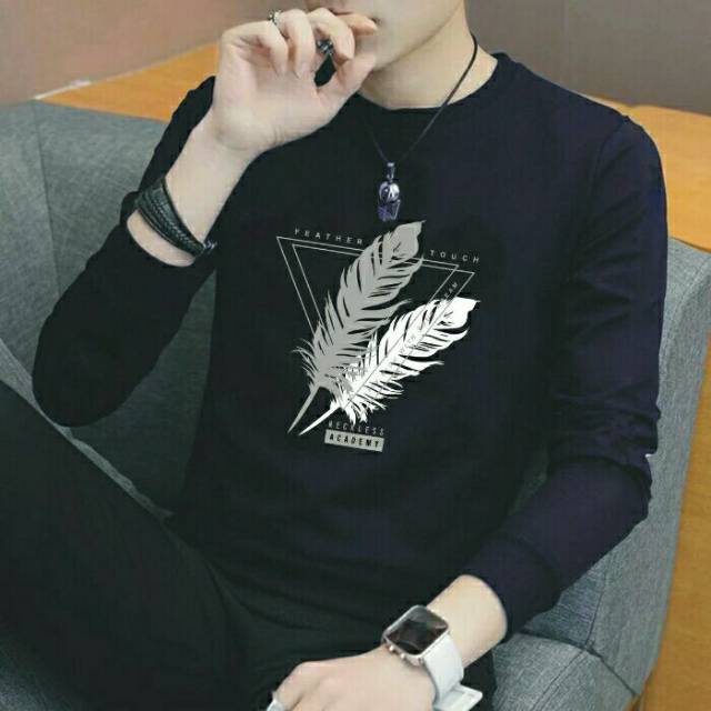 Edwin kaos lengan panjang pria