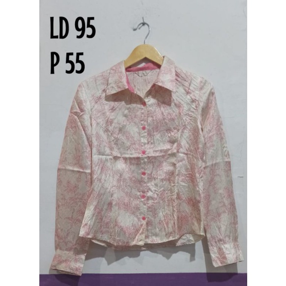 Kemeja Wanita Preloved / Thrift-Satin pink