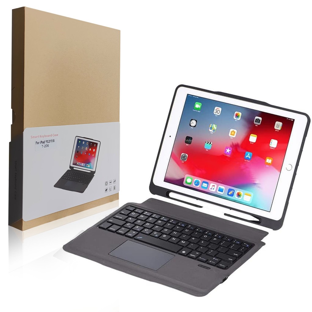 MallCasing - Apple iPad Air 4 10.9 | iPad 12.9 Book Cover Smart Keyboard Touchpad With Bluetooth