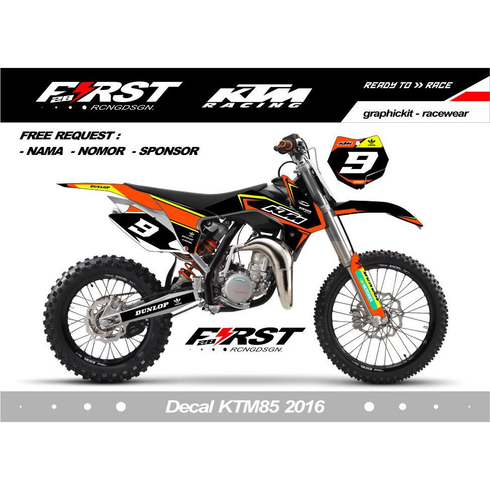Decal ktm 85 2016 simpel