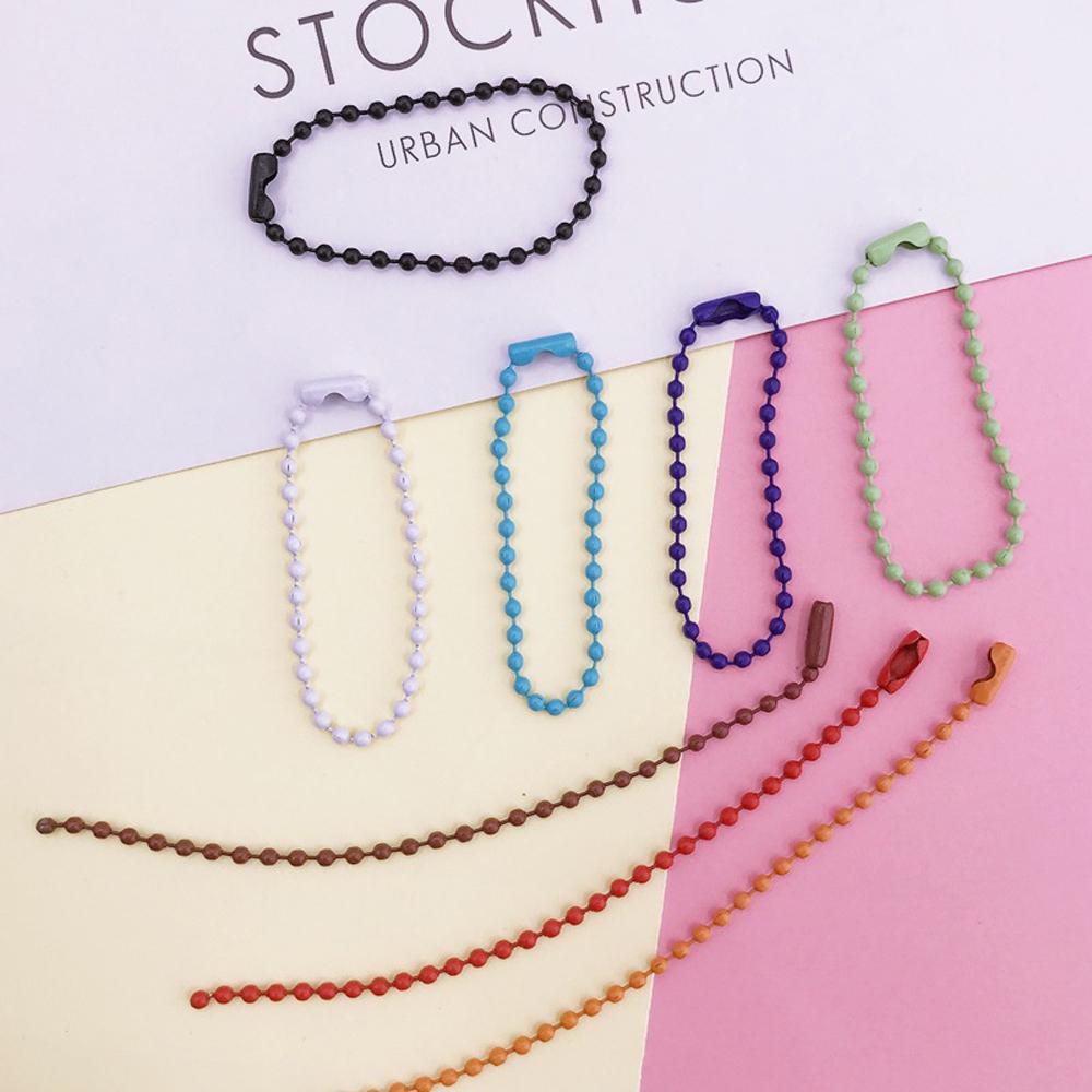 Lanfy Ball Bead Chains Key Chain Natal Cocok Gantungan Kunci Label Boneka Hand Made Tag Konektor