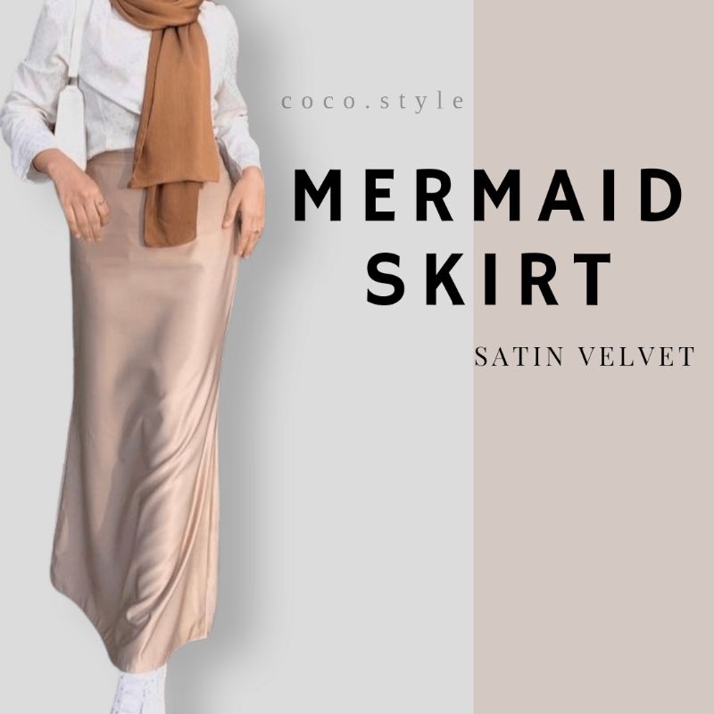 Satin Skirt | Mermaid Skirt | Rok Satin Maxi