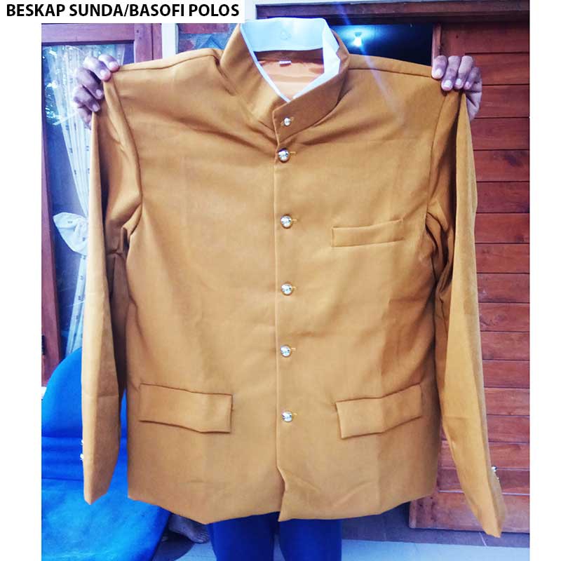 Beskap Sunda Basofi Orange Kuning Gold