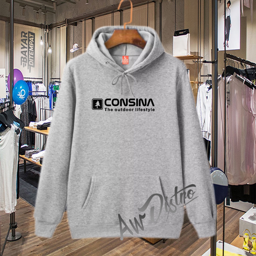 COD Hoodie Distro Consina Usa Black Premium Quality Sweater Tulisan Jaket Kata-Kata Hoodie Sablon