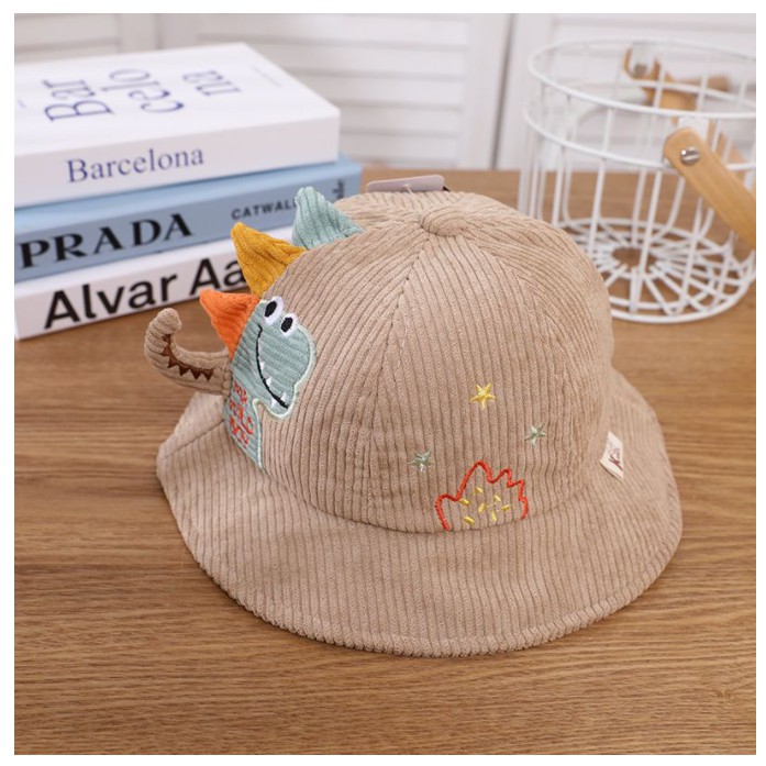 Topi Bucket Dino Wild 6 bln - 4 tahun High Quality Import Bordir Premium VC