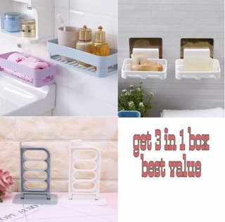 Pw paket b2 alat kamar mandi isi 3 barang rak kamar Pw paket b2 alat kamar mandi isi 3 barang rak kamar