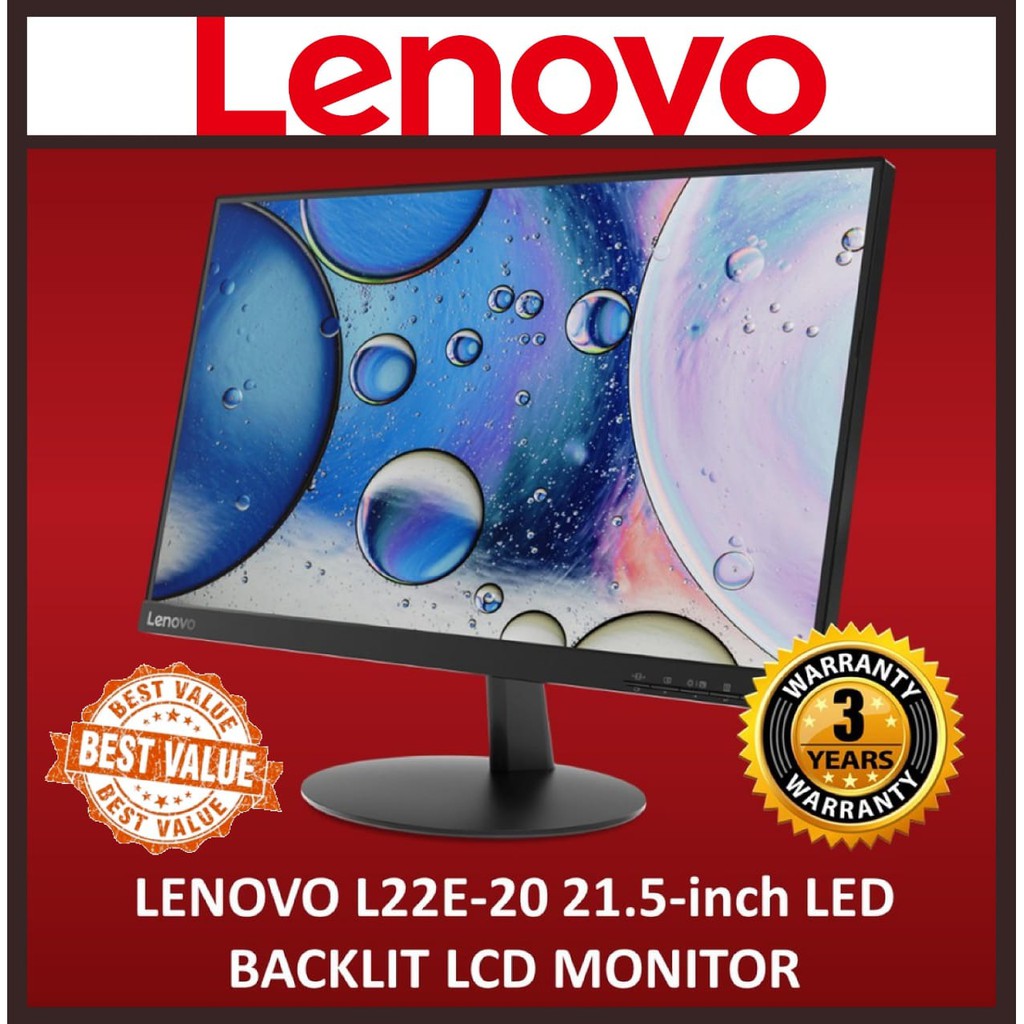 LENOVO L22E-20 21.5 inch LED BACKLIT LCD Monitor