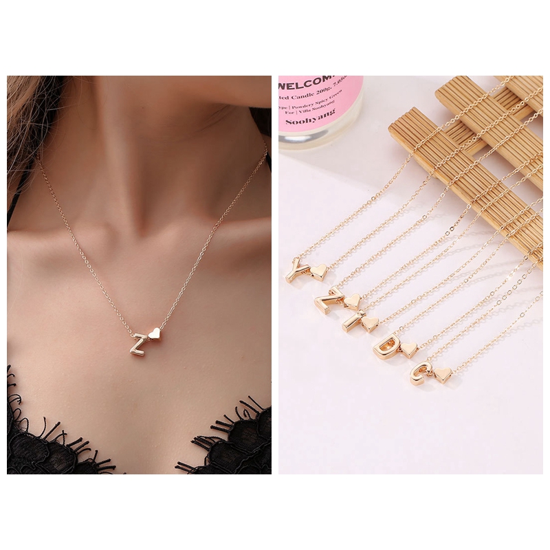 A U Kalung  Huruf Kalung  Inisial Kalung  Nama Kalung  Alfabet Kalung  Alphabet  Hati Shopee 