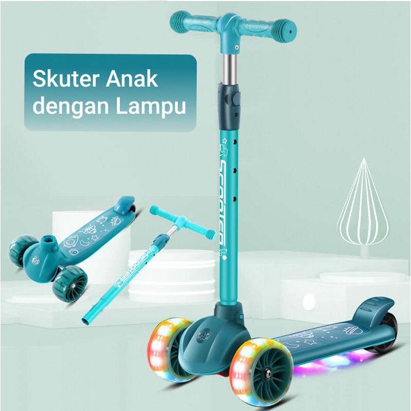 Skuter Anak Dengan Lampu/Skuter Anak Roda 3/Otoped Anak/scooter anak