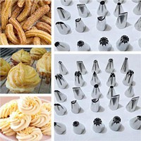 Spuit semprit mawar kue cetakan kue 1 set stainless