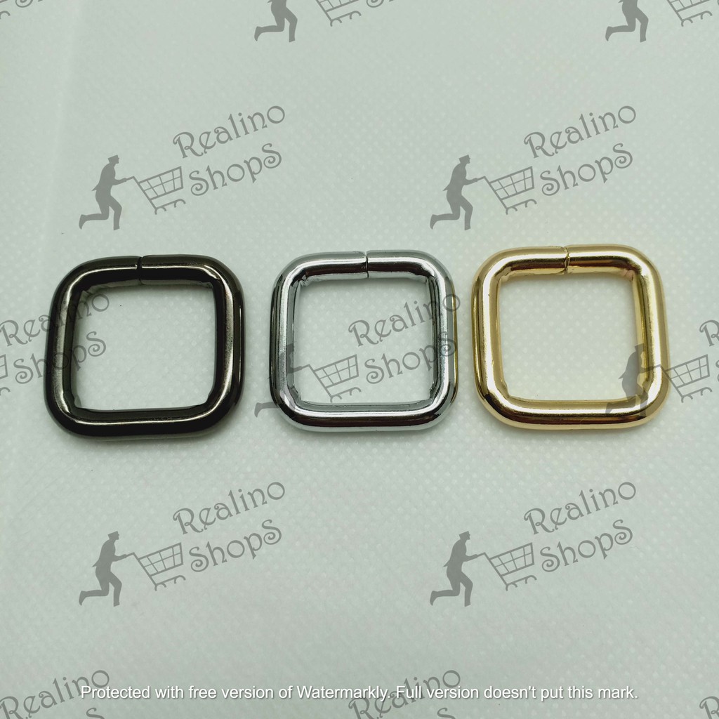 RING KOTAK TAS - 2CM NEKEL (KUALITAS TEBAL)