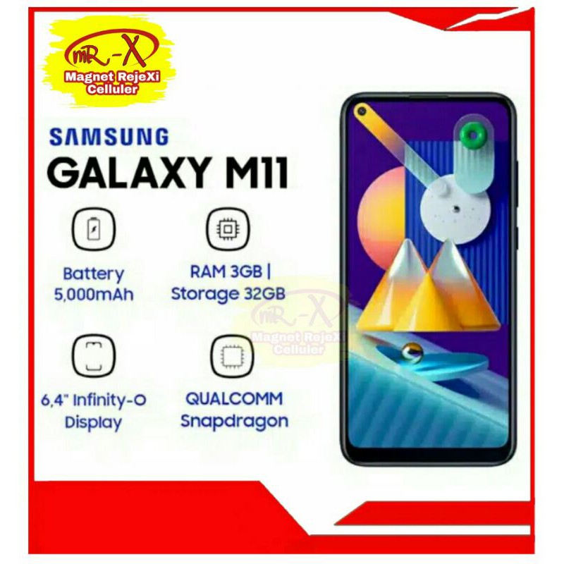 Samsung Galaxy M11 Smartphone [3 GB/ 32 GB] GARANSI RESMI