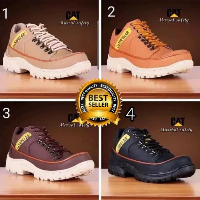Trendy Sepatu Pria Caterpillar Marshal Safety Shoes Ujung Besi Free Sintashop45