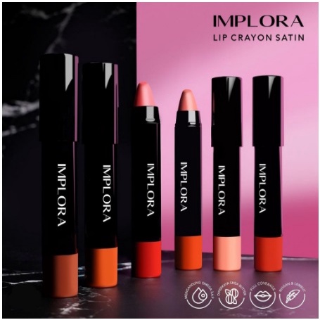 ✨SHASYA✨ IMPLORA LIP CRAYON SATIN - IMPLORA LIPSTICK - LIPSTIK ORIGINAL BPOM