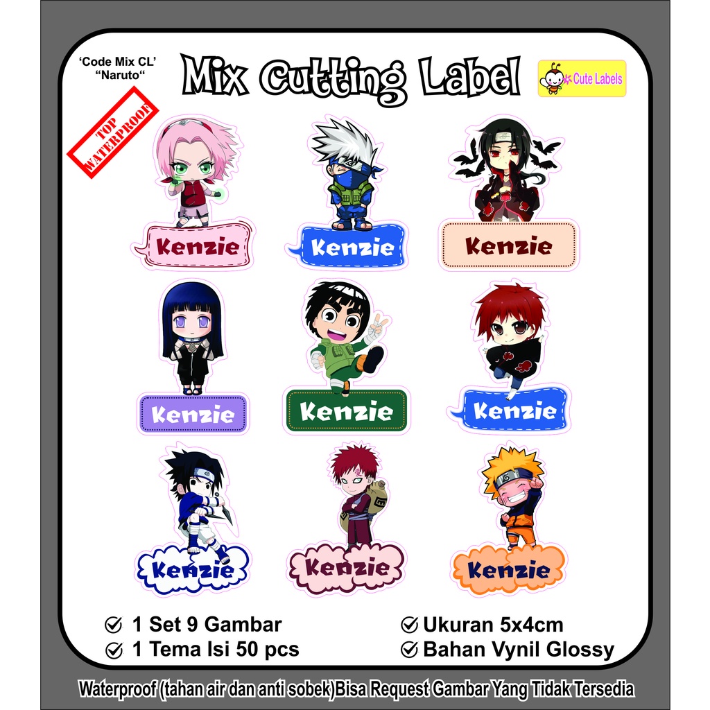 

Mix Cutting Label NARUTO