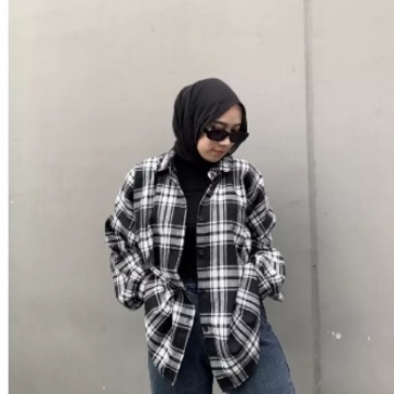 KEMEJA FLANEL SHIRT XL-XXL | OVERSIZE TARTAN SHIRT | KEMEJA GUILEN CHELSEA SHIRT LENGAN PANJANG FEBRIC