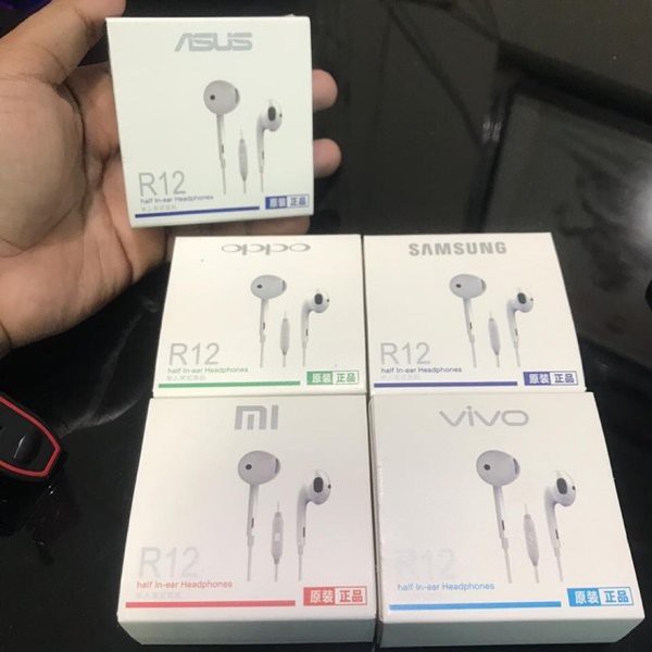 Promo SALE Hf Headseat Branded R12 Samsung Xiaomi Asus