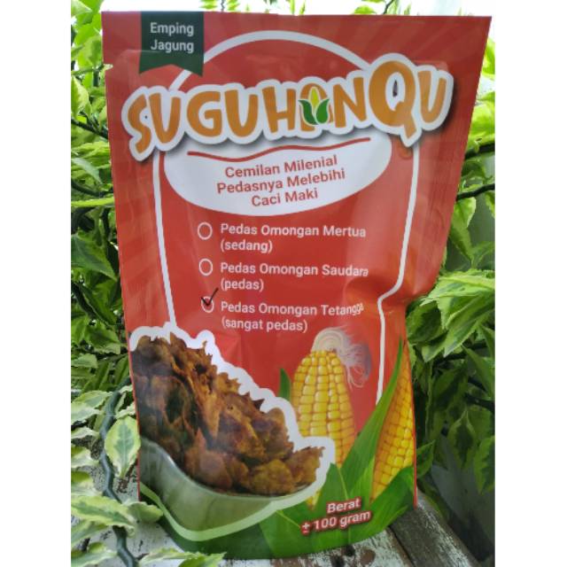 

Emping jagung level sangat pedas( pedas omongan tetangga)
