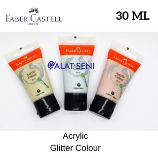 Faber Castell Acrylic Glitter Colour 30 ML Cat Akrilik Faber Castell Acrylic Glitter Colour 30 ML Cat Akrilik