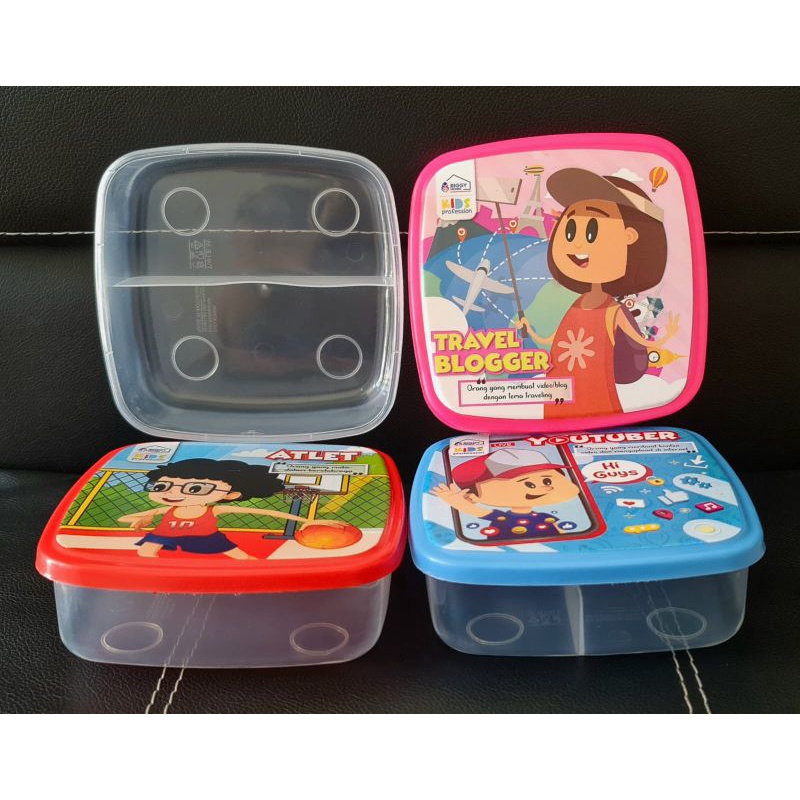 lunch box lucky/kotak makan plastik/tepak makan