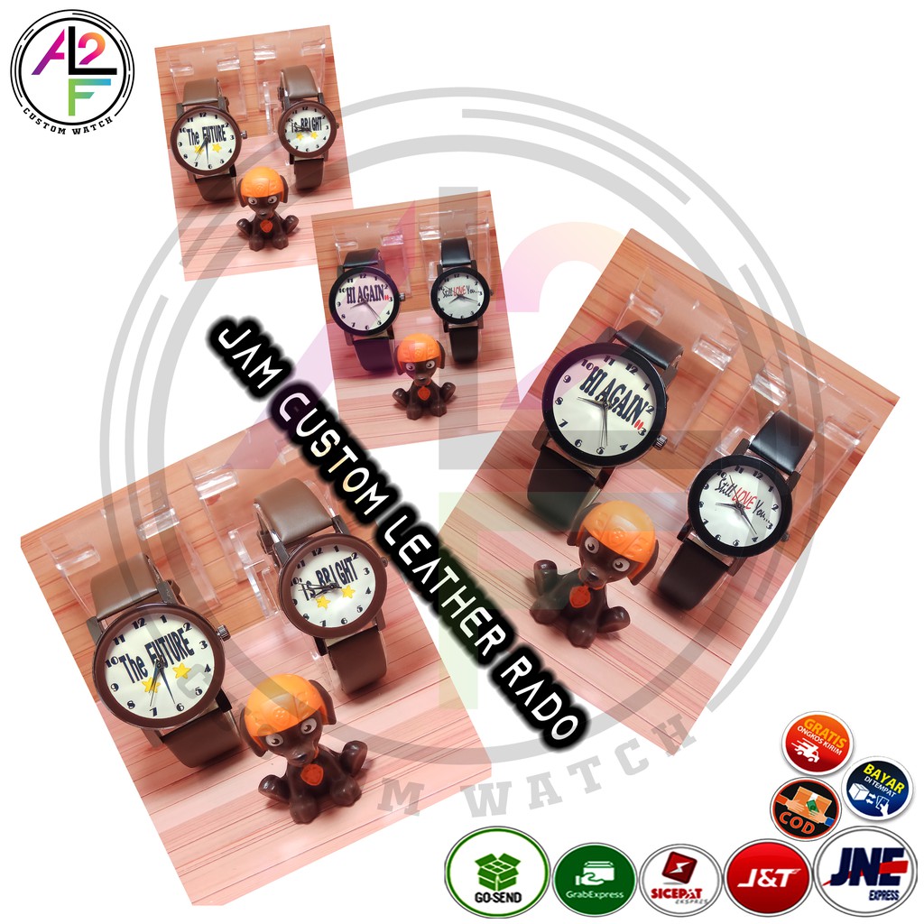 JAM TANGAN WANITA JAM TANGAN PRIA JAM TANGAN COUPLE LEATHER RADO GRATIS DESAIN