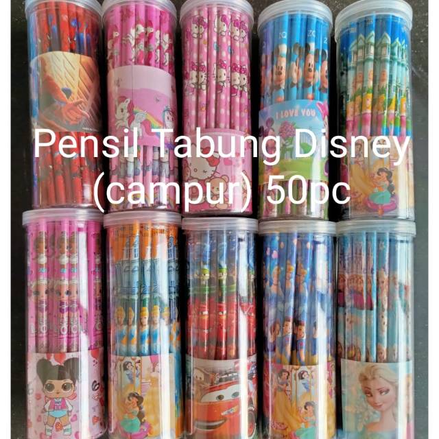 JG - Pensil 2B fancy karakter tabung (50pc) pensil pot  pensil set  pencil fancy 2B