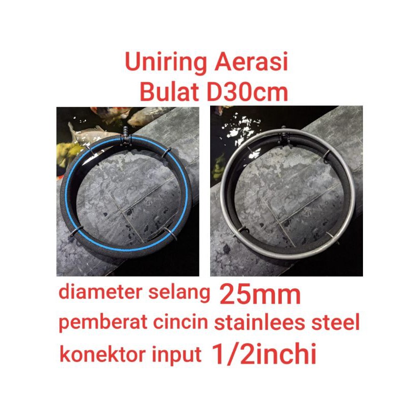 Uniring aerasi bulat D30cm pemberat cincin
