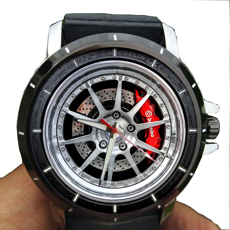 Jam Tangan Pria Velg Brembo Art 3 Custom Image analog Quartz