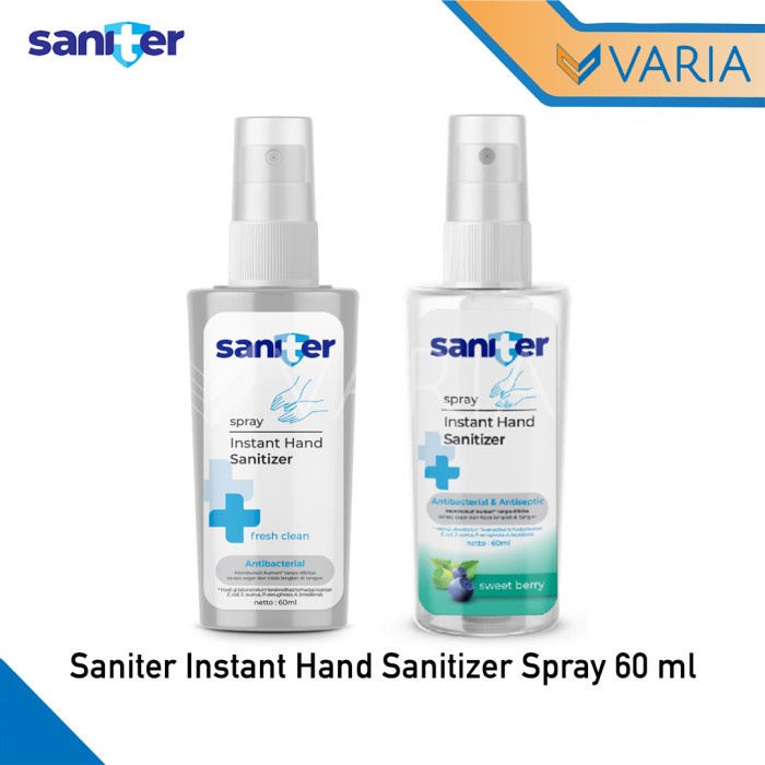 Saniter Instant Hand Sanitizer Spray 60 ml Antibacterial