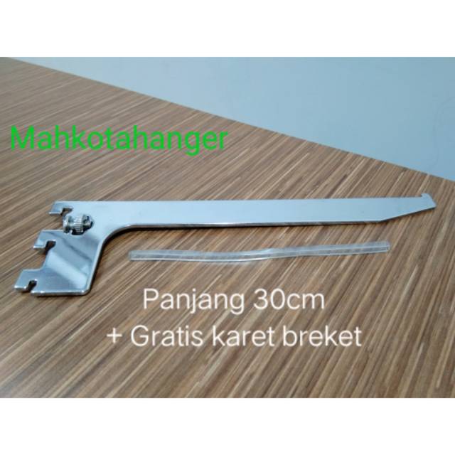 Bracket Kaca 30cm | Ambalan kaca | Daun breket kaca 30cm display