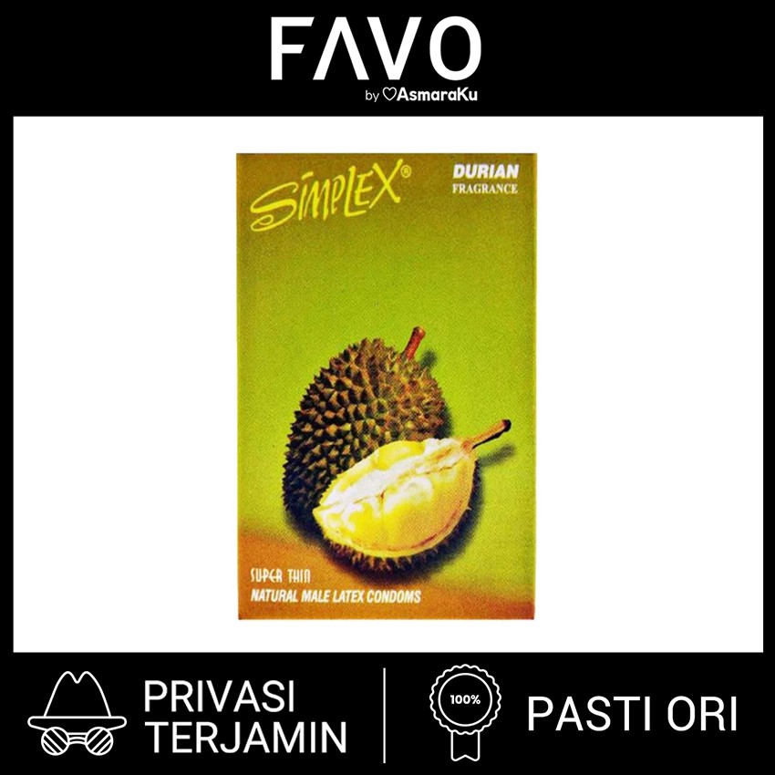 Kondom Simplex Fragrance Durian isi 12 Pcs - Kondom Rasa Durian
