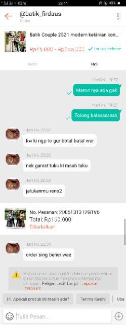 Batik Couple Krisna Lima Modern Kekinian Kondangan Kerja Kantor Seragaman Pesta Party