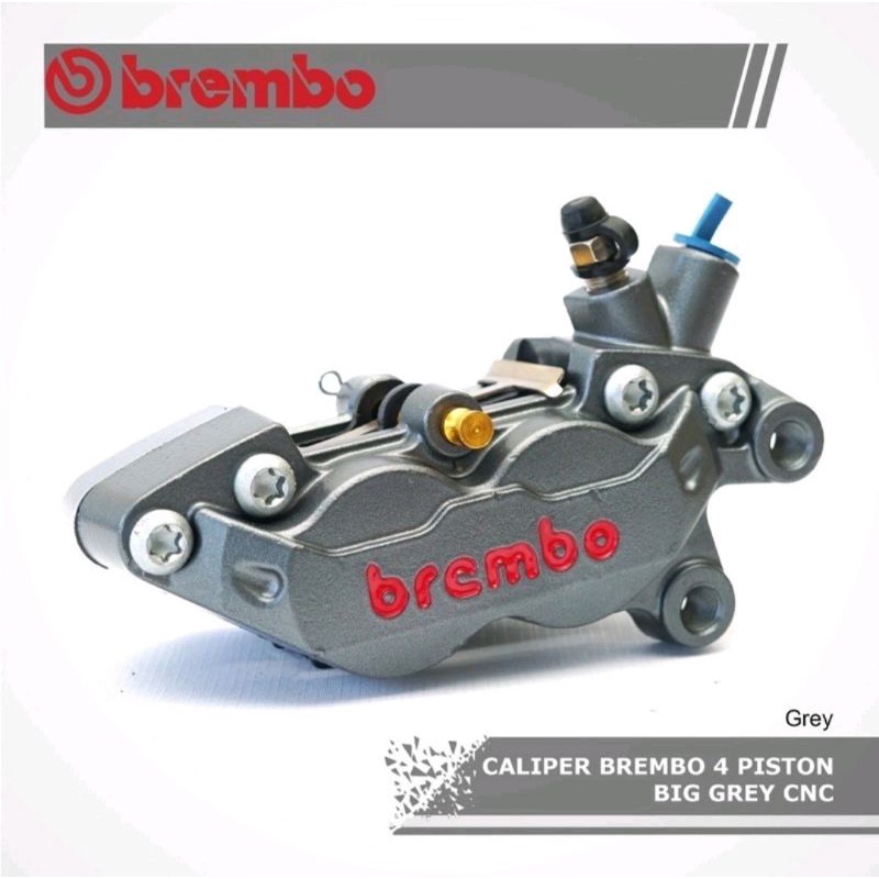 Kaliper Brembo Axial 4P Grey Kaliper Depan Brembo 4 Piston Axial Import