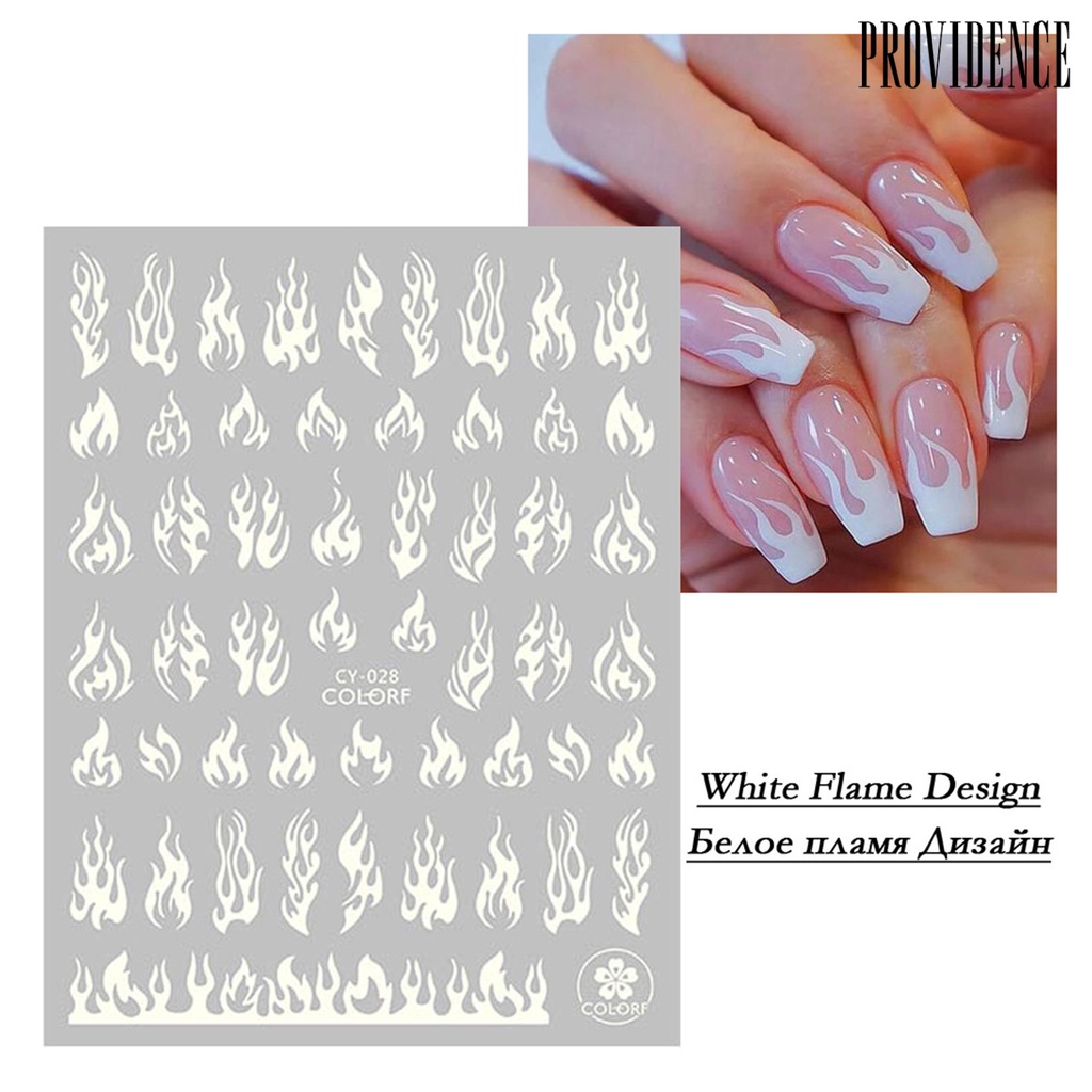 1 Lembar Stiker Kuku 3d Luminous Glow In The Dark Untuk Manicure