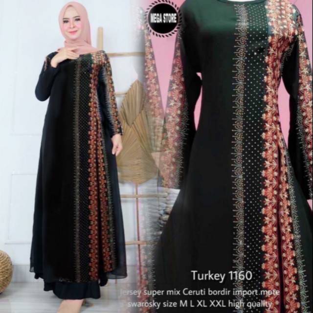 Abaya turkey 1160 mewah elegan