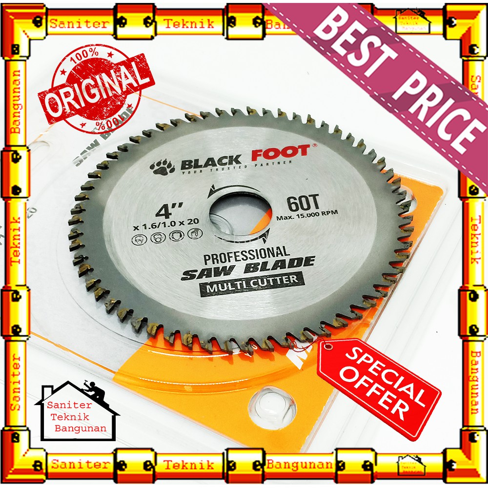 Mata Pisau Gerinda Blackfoot 4&quot; Inch 60T