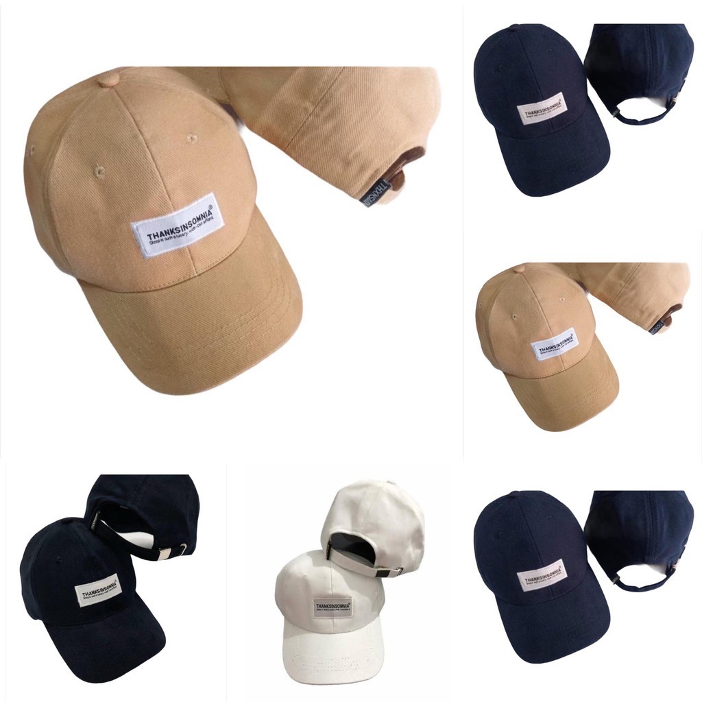 Topi THANKSINSOMNIA Baseball Bordir Korea Pria Wanita
