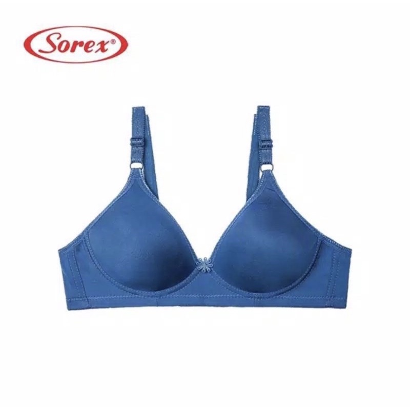 Bra BH Tanpa Kawat Super Soft Sorex 17238 CUP B UK 34-40-Navy