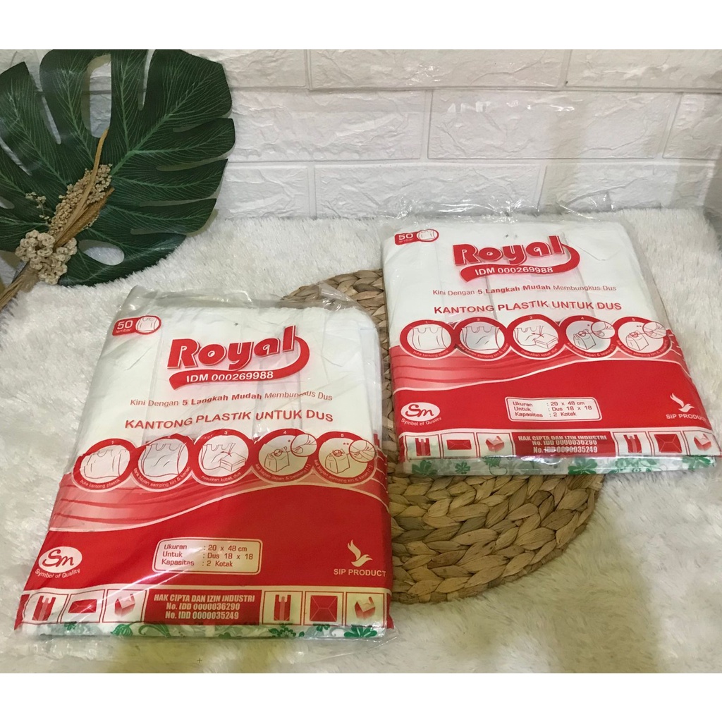 kantong kresek untuk dus nasi R8 18x18 Merk Royal