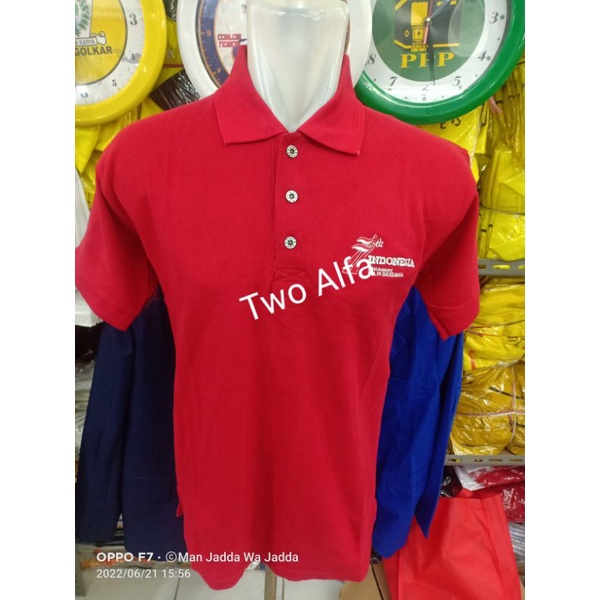 KAOS KEMERDEKAAN 77TH RI POLO SHIRT KEMERDEKAAN RI FULL BORDIR.