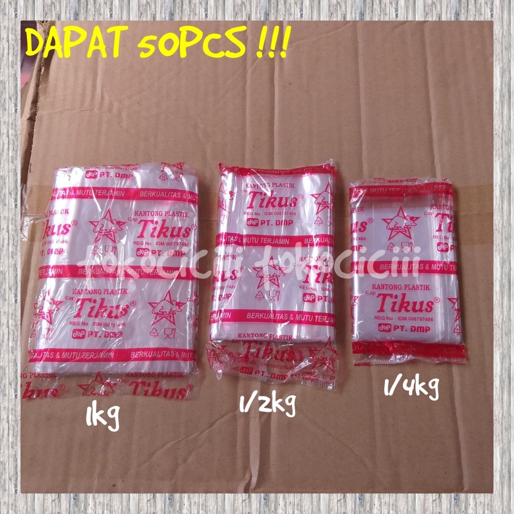 Plastik tikus 1kg ½kg ¼kg / Plastik Bening Murah / Plastik Es Mambo / Plastik Es