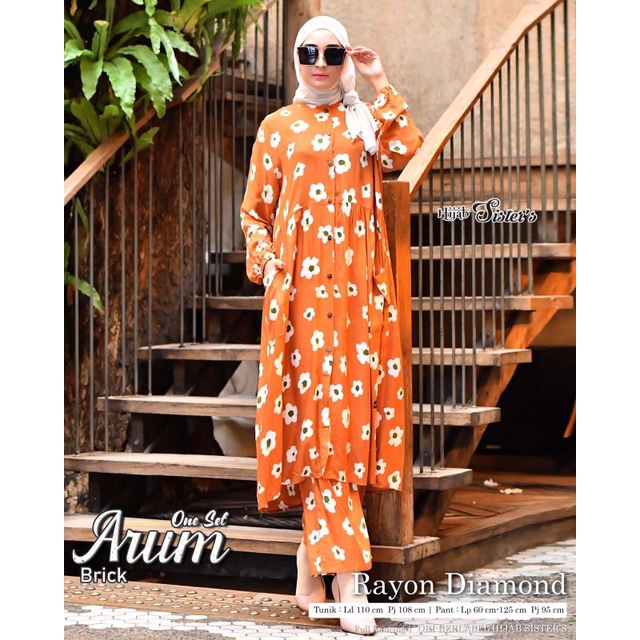 Arum One set by Hijab Sister's