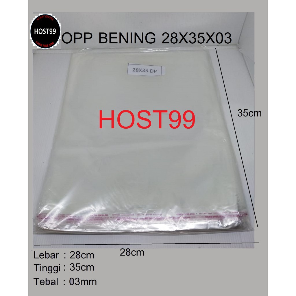 1BAL KHUSUS GOJEK GRAB OPP 28X35 PLASTIK BENING LEM BAJU UNDANGAN KITZ