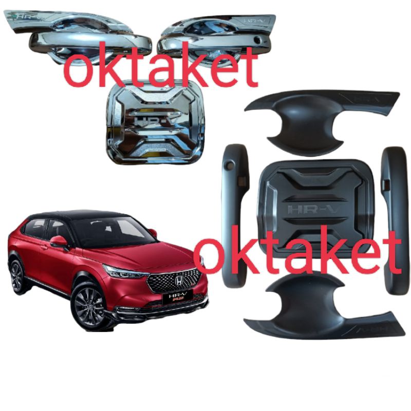 paket outer handle depan tank cover Honda HRV 2022 hitam &amp; chrome