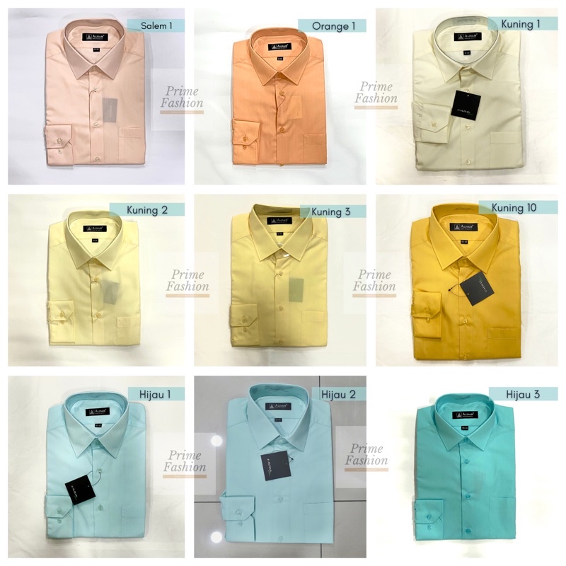 ALISAN Lengan Panjang - Polos  / ALISAN Regular / Kemeja Lengan Panjang Orange / Kemeja Alisan Polos