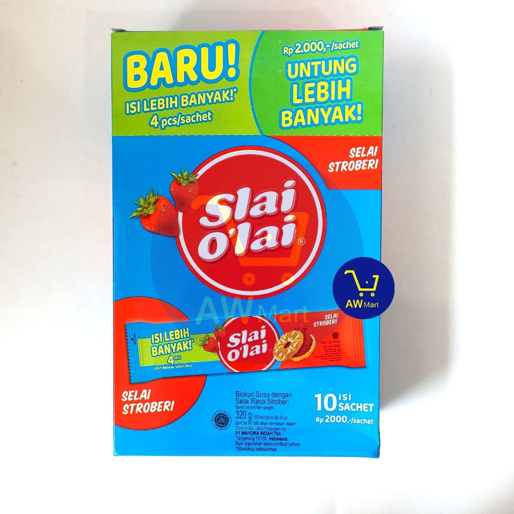 SLAI OLAI BOX - ISI 10 PCS ECER RP. 2000 - VARIAN BLUEBERRY &amp; STRAWBERRY